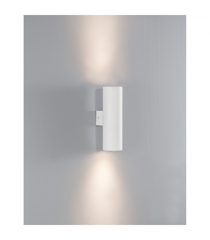 Nosa 2 Light Up & Down Wall Lamp Sandy White Aluminium LED GU10 2x10-6