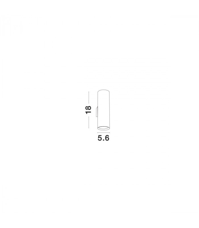 Nosa 2 Light Up & Down Wall Lamp Sandy White Aluminium LED GU10 2x10-11