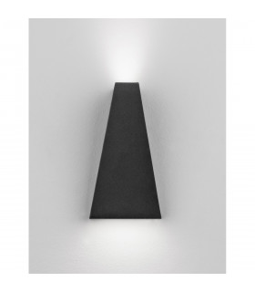 Miley Outdoor Up Down Wall Lamp Sandy Black Aluminium Glass LED 6W 397Lm 3000K IP54-2