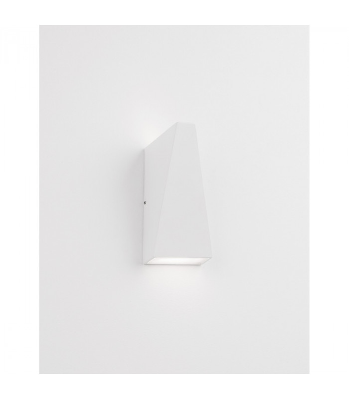 Miley Outdoor Up Down Wall Lamp Sandy White Aluminium Glass LED 6W 397Lm 3000K IP54-5