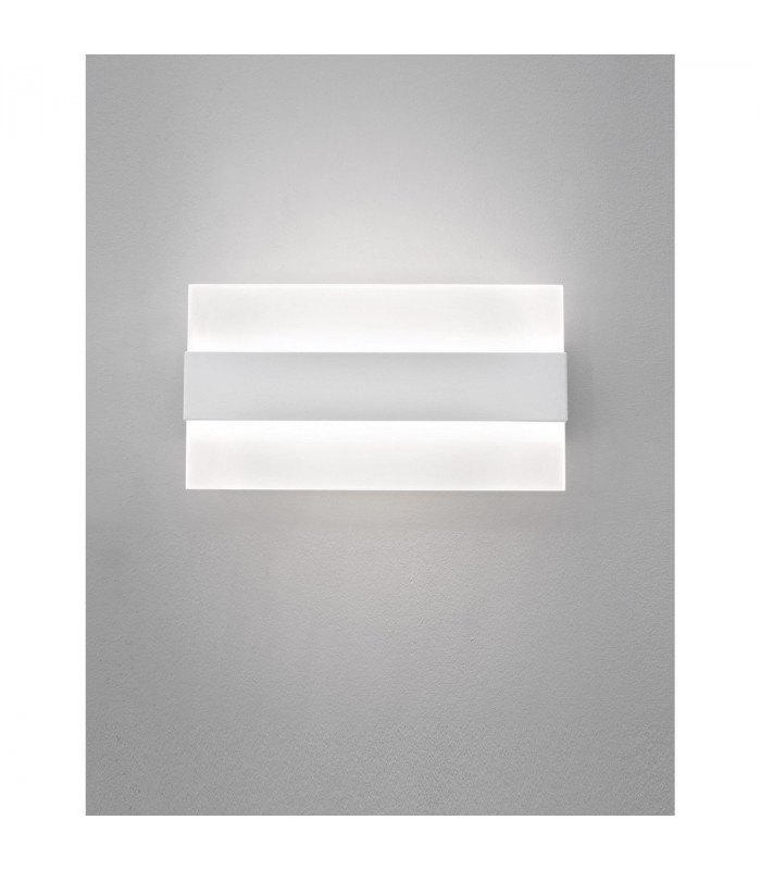 Polso Rectangle Integrated LED Wall Lamp Matt White Aluminium LED 6W 3000K-3