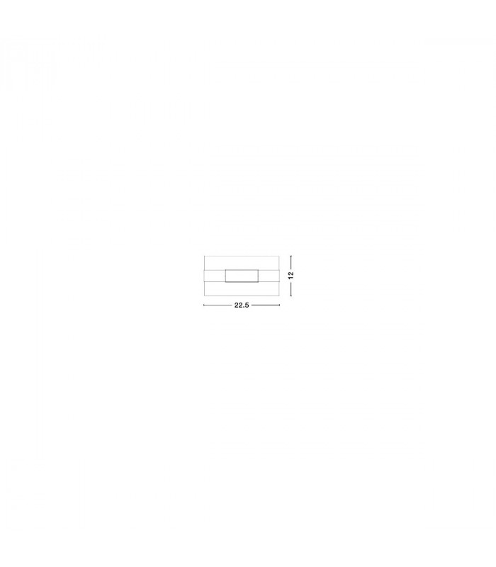 Polso Rectangle Integrated LED Wall Lamp Matt White Aluminium LED 6W 3000K-4
