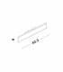 Line 2 Light Integrated LED Wall Lamp Sandy White Aluminium LED 2x12W 1823Lm 3000K-5
