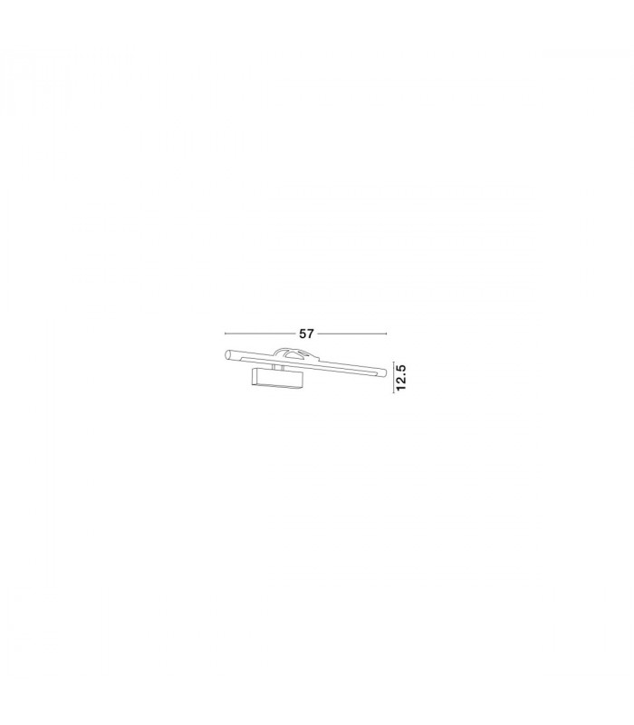 Tiffany Picture Light Brass Aluminium LED 12W 720Lm 4000K-3