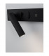 Vida Left Reading Light Sandy Black Metal Adjustable - Switched USB Charger LED 3000K Backlight 5W 350Lm Reader 1x3W 210Lm-4