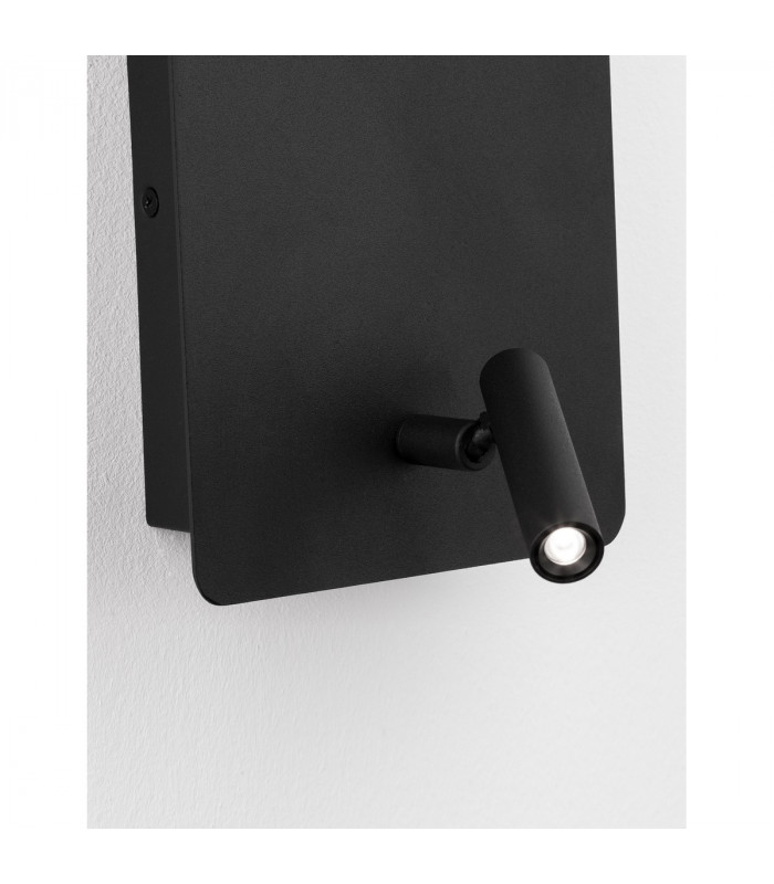 Zen Reading Light Sandy Black Steel Aluminium Switched - USB Charger LED 5W + 1x3W 3000K 400Lm + 150Lm-6