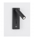 Fuse Reading Light Black Aluminium Adjustable Switched - USB Charger LED 3W 210Lm 3000K-4