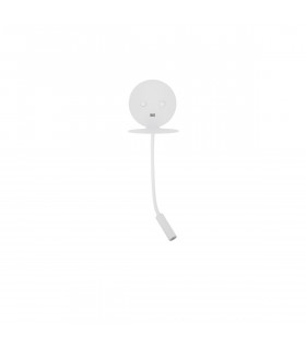 Eclip Reading Light White Aluminium Adjustable Switched USB Charger LED 3000K Backlight 6W 310Lm Reader 3W 210Lm-1