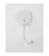 Eclip Reading Light White Aluminium Adjustable Switched USB Charger LED 3000K Backlight 6W 310Lm Reader 3W 210Lm-3