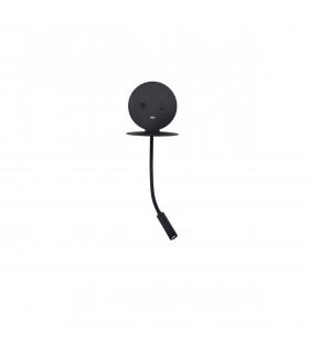 Eclip Reading Light Black Aluminium Adjustable Switched USB Charger LED 3000K Backlight 6W 310Lm Reader 3W 210Lm-1