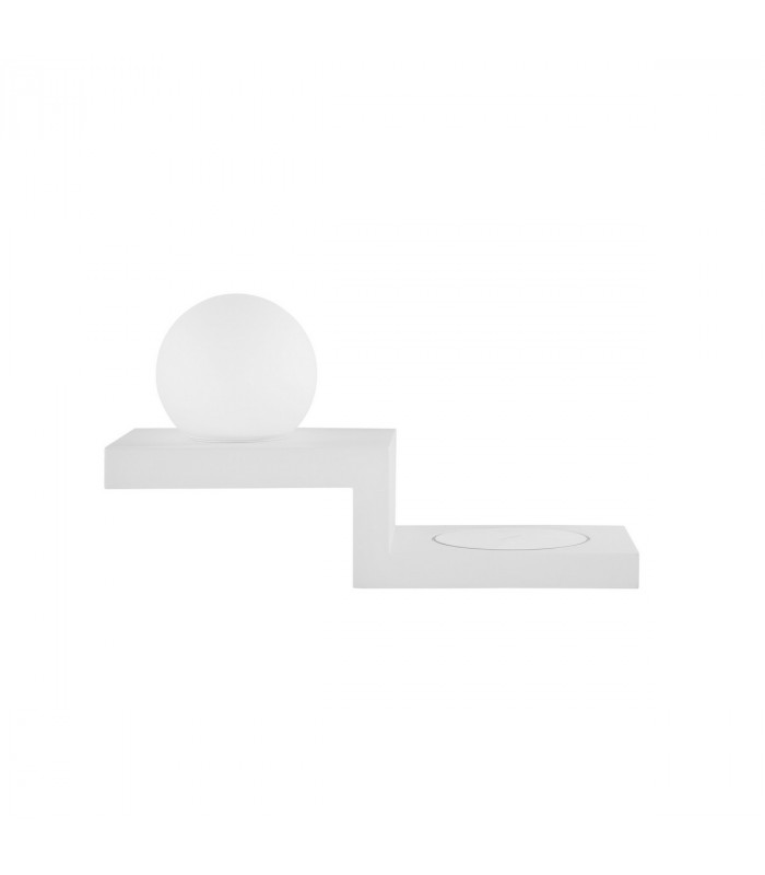 Room Reading Light White Aluminium Opan Glass Switched LED 6W 360Lm 3000K-1