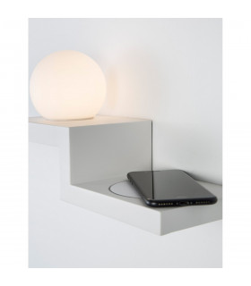 Room Reading Light White Aluminium Opan Glass Switched LED 6W 360Lm 3000K-2