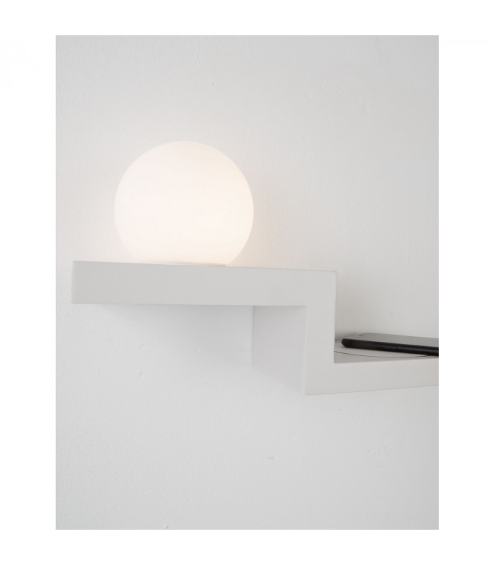 Room Reading Light White Aluminium Opan Glass Switched LED 6W 360Lm 3000K-5