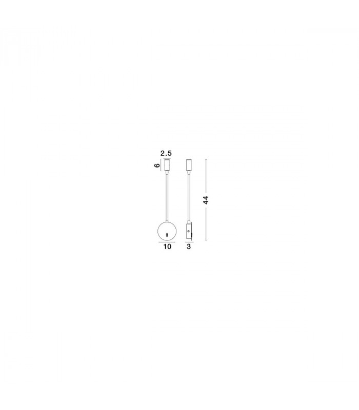Jaco Reading Light Sand Black Aluminium LED 3W 3200K-3