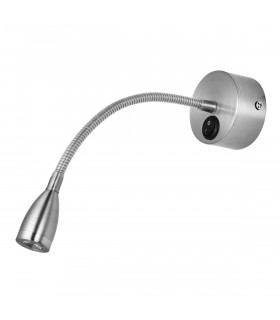 Flex Reading Light Chrome Aluminium Adjustable Switched LED 3W 190Lm 3000K-1