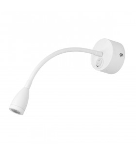 Flex Reading Light Sandy White Aluminium Adjustable Switched LED 3W 190Lm 3000K-1