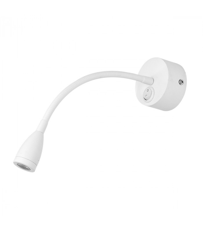 Flex Reading Light Sandy White Aluminium Adjustable Switched LED 3W 190Lm 3000K-1