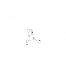 Madison Reading Light Satin Nickel Aluminium LED 3W 3200K-2