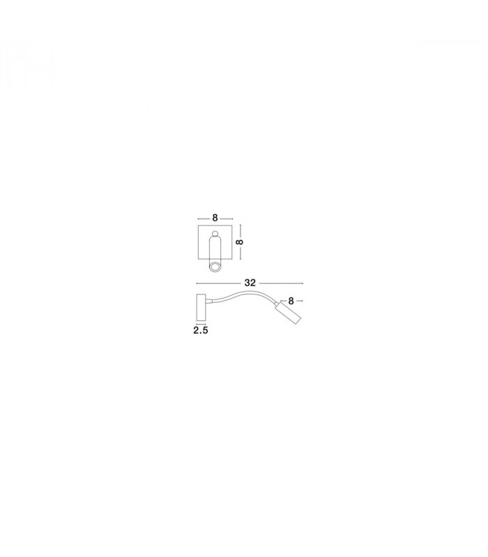 Madison Reading Light Satin Nickel Aluminium LED 3W 3200K-2