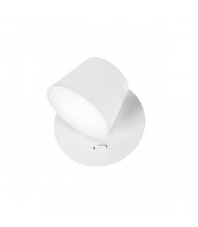 Amadeo Single Spotlight White Aluminium Adjustable Switched LED 6W 528Lm 3000K-1