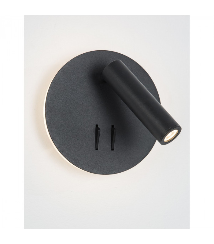Penor Reading Light Sandy Black Steel Aluminium Acrylic Switched LED 9W 780Lm 3000K-3