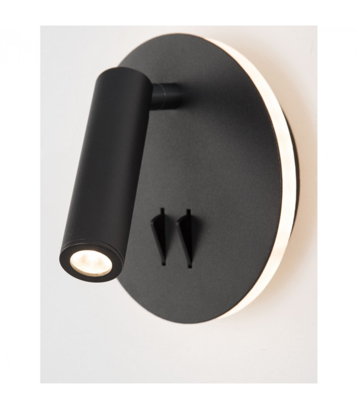 Penor Reading Light Sandy Black Steel Aluminium Acrylic Switched LED 9W 780Lm 3000K-5