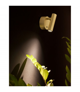 Clip Reading Light Satin Brass Aluminium LED Philips 3W Switched 190Lm 3000K-2