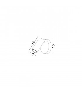Umberto Reading Light White Metal Touch Switched dimmable GU10 1x40-2