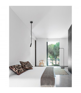 Sicily Slim Pendant Ceiling Light Sand Black Aluminium LED 3W 3000K 190Lum-2