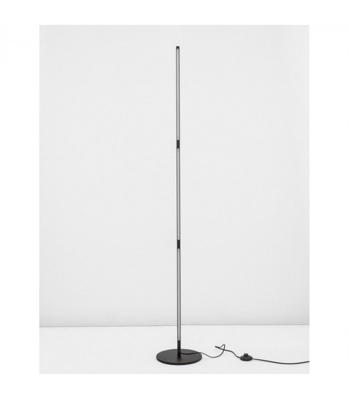 Handy LED Integrated Floor Lamp Sandy Black Aluminium Rotating - Switched LED 25W 2600Lm 3000K-4