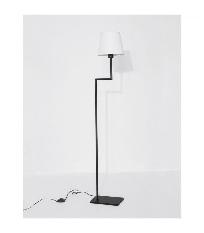 Flex Floor Lamp with Tapered Shade Sandy Black Aluminium LED E27-3