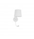 Sage Reading Light White Aluminium White Fabric Shade Switched LED E27 LED 1x3W 190Lm 220 Volt-1