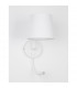 Sage Reading Light White Aluminium White Fabric Shade Switched LED E27 LED 1x3W 190Lm 220 Volt-3