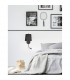 Sage Reading Light Black Aluminium Black Fabric Shade Switched LED E27 LED 1x3W 190Lm 220 Volt-2