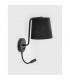 Sage Reading Light Black Aluminium Black Fabric Shade Switched LED E27 LED 1x3W 190Lm 220 Volt-5