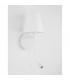 Nia Reading Light White Metal White Fabric Shade Switched LED 3W 3000K 180Lm LED E14-4