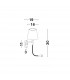 Nia Reading Light White Metal White Fabric Shade Switched LED 3W 3000K 180Lm LED E14-9