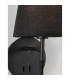 Nia Reading Light Black Metal Black Fabric Shade Switched LED 3W 3000K 180Lm LED E14-4