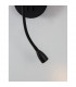 Nia Reading Light Black Metal Black Fabric Shade Switched LED 3W 3000K 180Lm LED E14-5