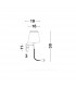 Nia Reading Light Black Metal Black Fabric Shade Switched LED 3W 3000K 180Lm LED E14-6