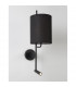 Yama Reading Light Black Fabric Shade Black Aluminium Adjustable - Switched LED 3W 210Lm 3000K LED E27-3