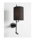 Yama Reading Light Black Fabric Shade Black Aluminium Adjustable - Switched LED 3W 210Lm 3000K LED E27-4