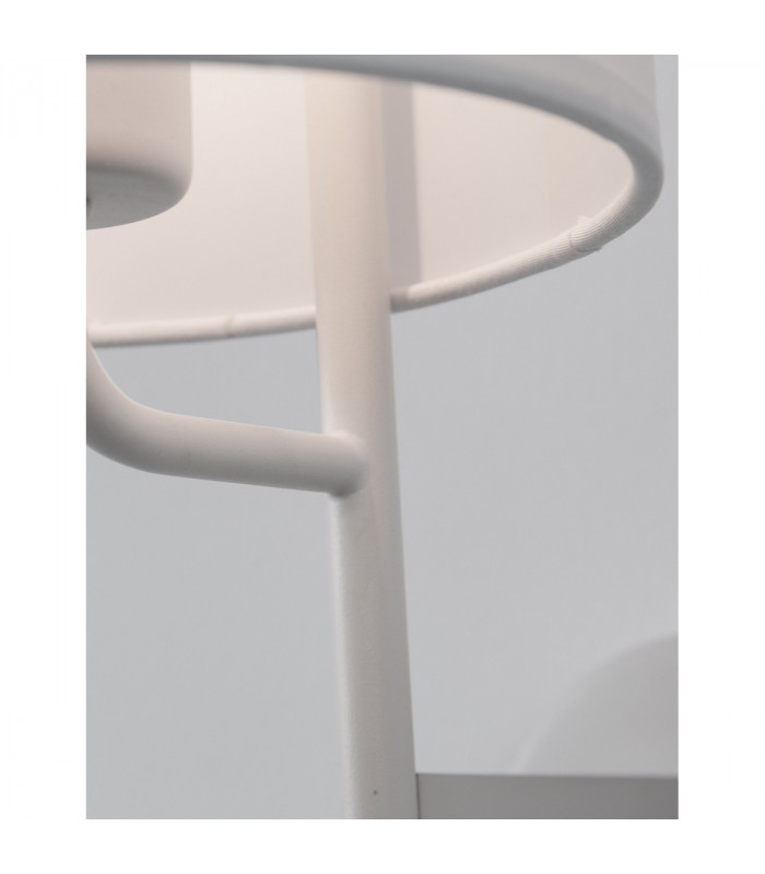 Yama Reading Light White Fabric Shade White Aluminium Adjustable - Switched LED 3W 210Lm 3000K LED E27-4