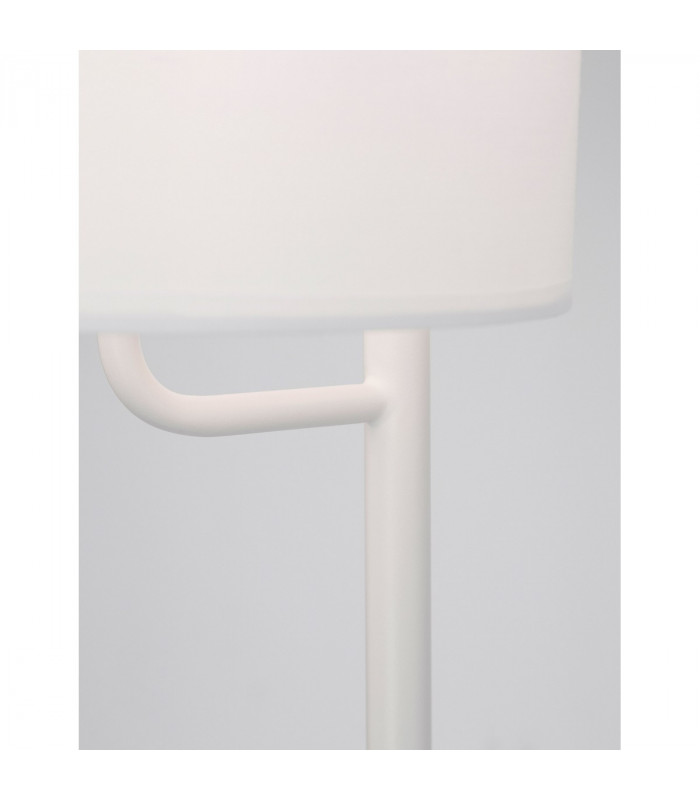 Yama Floor Lamp with Shade White Fabric Shade White Aluminium Switched LED E27-4