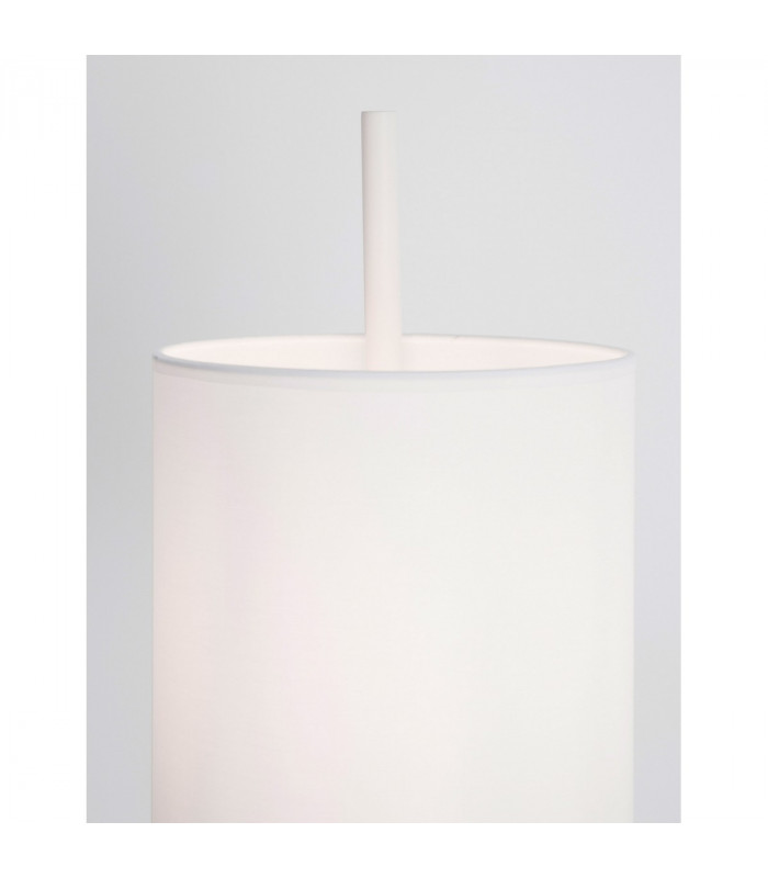 Yama Floor Lamp with Shade White Fabric Shade White Aluminium Switched LED E27-5