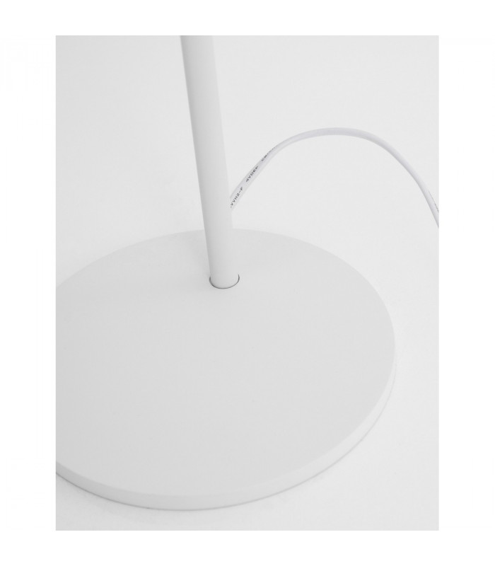 Yama Floor Lamp with Shade White Fabric Shade White Aluminium Switched LED E27-6