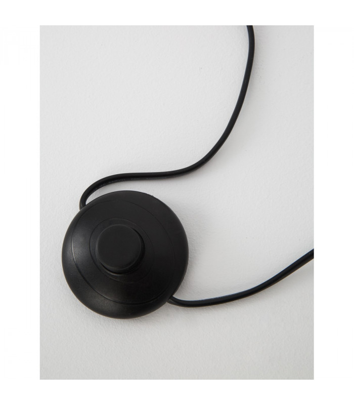 Yama Floor Lamp with Shade Black Fabric Shade Black Aluminium Switched LED E27-5