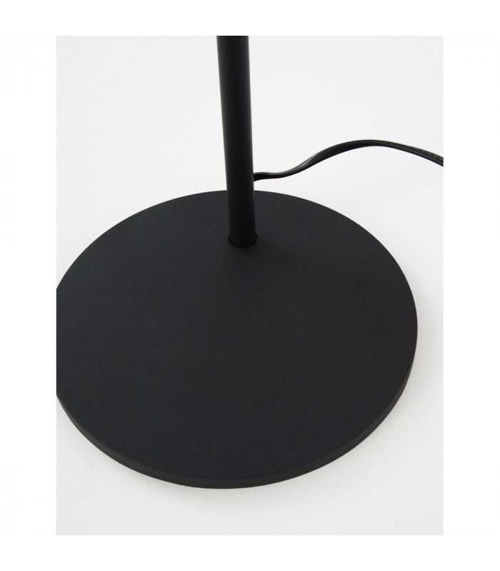 Yama Floor Lamp with Shade Black Fabric Shade Black Aluminium Switched LED E27-6