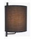 Yama Floor Lamp with Shade Black Fabric Shade Black Aluminium Switched LED E27-7