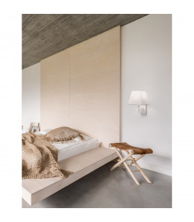Logan Wall Lamp with Shade Sand White Aluminium White Shade LED E27-2